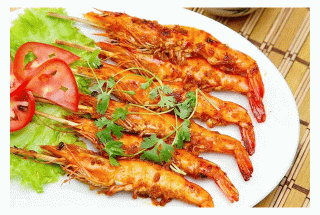 海老塩辛焼き Tôm Nướng Muối Ớt